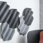 Объемная войлочная панель ЧИПСЫ (onde pet felt devorm) 1309