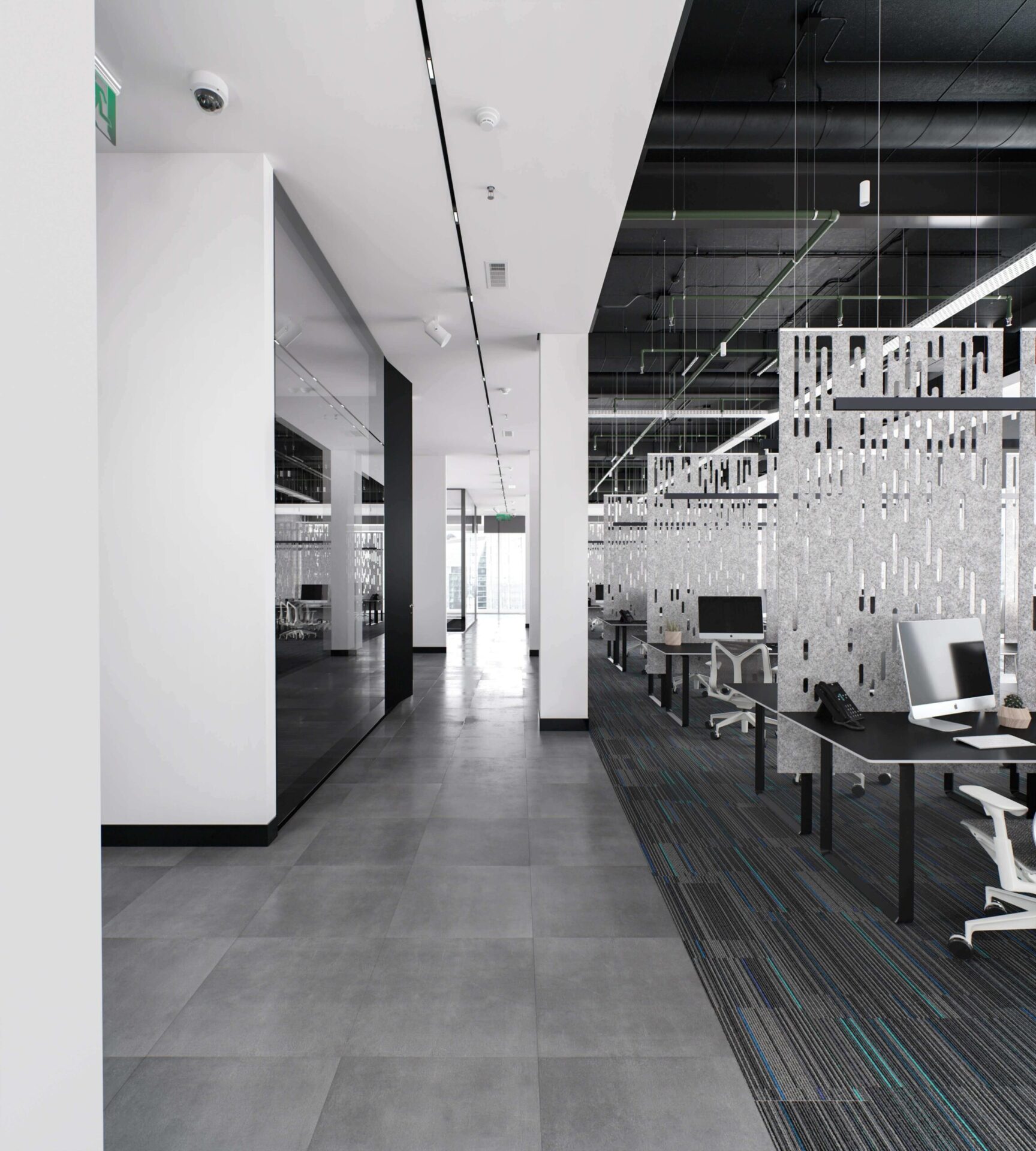 Подвесные офисные экраны 3801