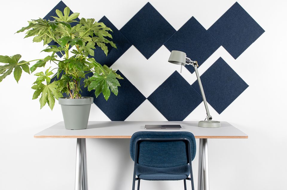 Стеновые войлочные панели КВАДРАТ (Plain PET Felt Tiles Large, Refelt) 1102